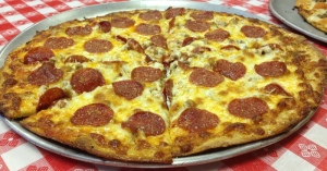 Roma's Sausage and Pepperoni Pizza